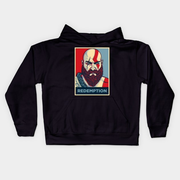 REDEMPTION - KRATOS'S EDITION Kids Hoodie by ChrisHarrys